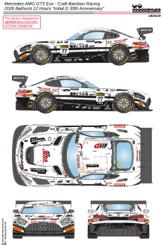 1/24 Mercedes AMG GT3 Evo - Craft-Bamboo Racing - 2026 Bathurst 12 Hours "Initial D 30th Anniversary"(24130 LBProduction)